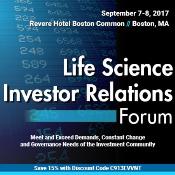 C913 Life Science Investor Relations Forum: Boston, Massachusetts, USA, 7-8 September 2017