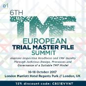 6th European Trial Master File Summit: London, England, UK, 16-18 October 2017