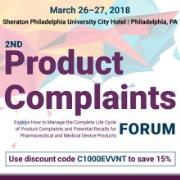2nd Product Complaints Forum