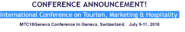 International Conference on Tourism, Marketing & Hospitality : Geneva, Switzerland, 9 July 2018