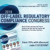2018 Off-Label Regulatory Compliance Congress: Herndon, Virginia, USA, 21-22 May 2018